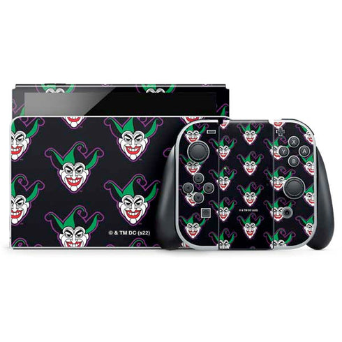 DC Comics The Joker Logo Pattern Nintendo Switch OLED (2021) Skin